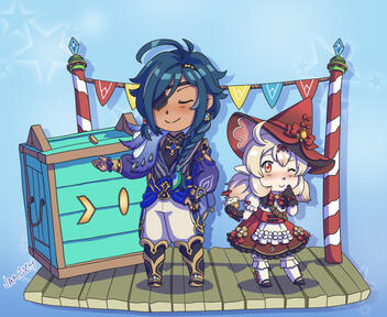 Kaeya and Klee Sticker